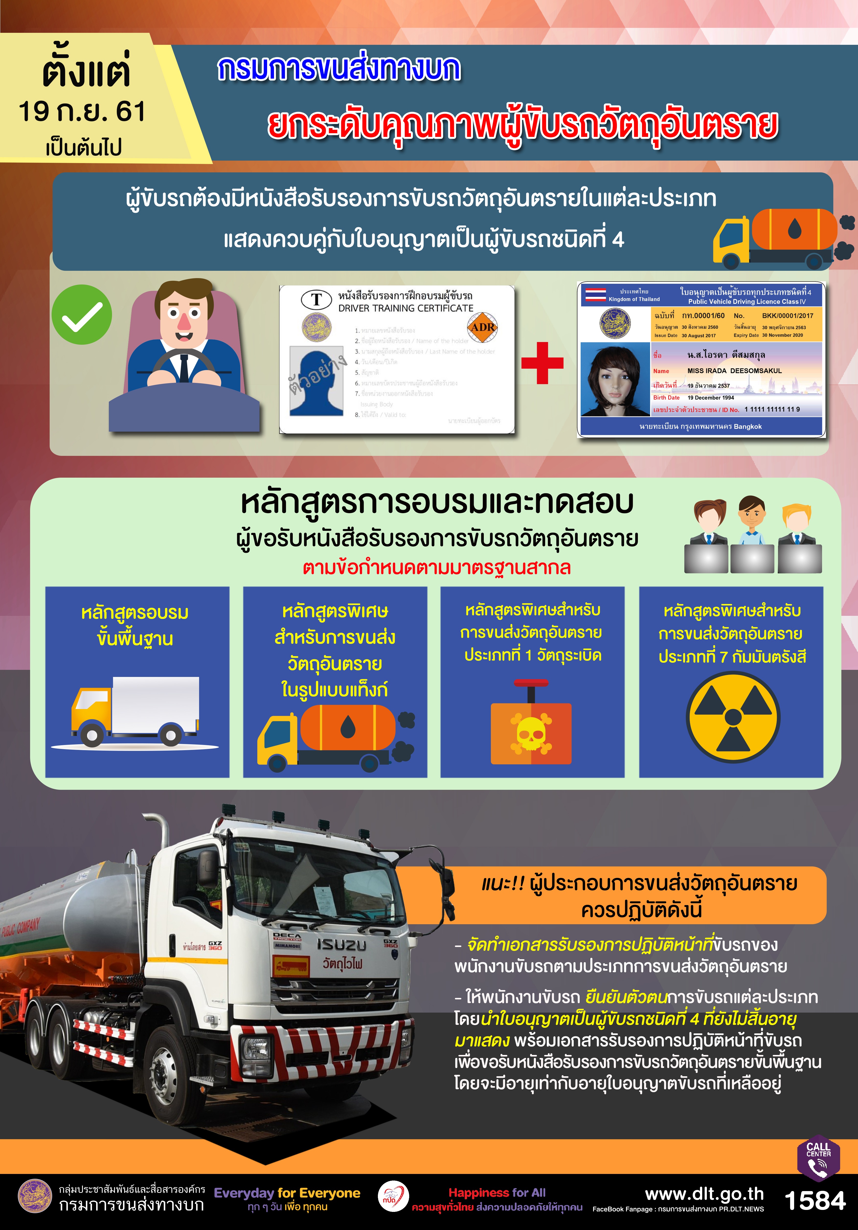 หนังสือรับรองรถบรรทุกสารอันตราย